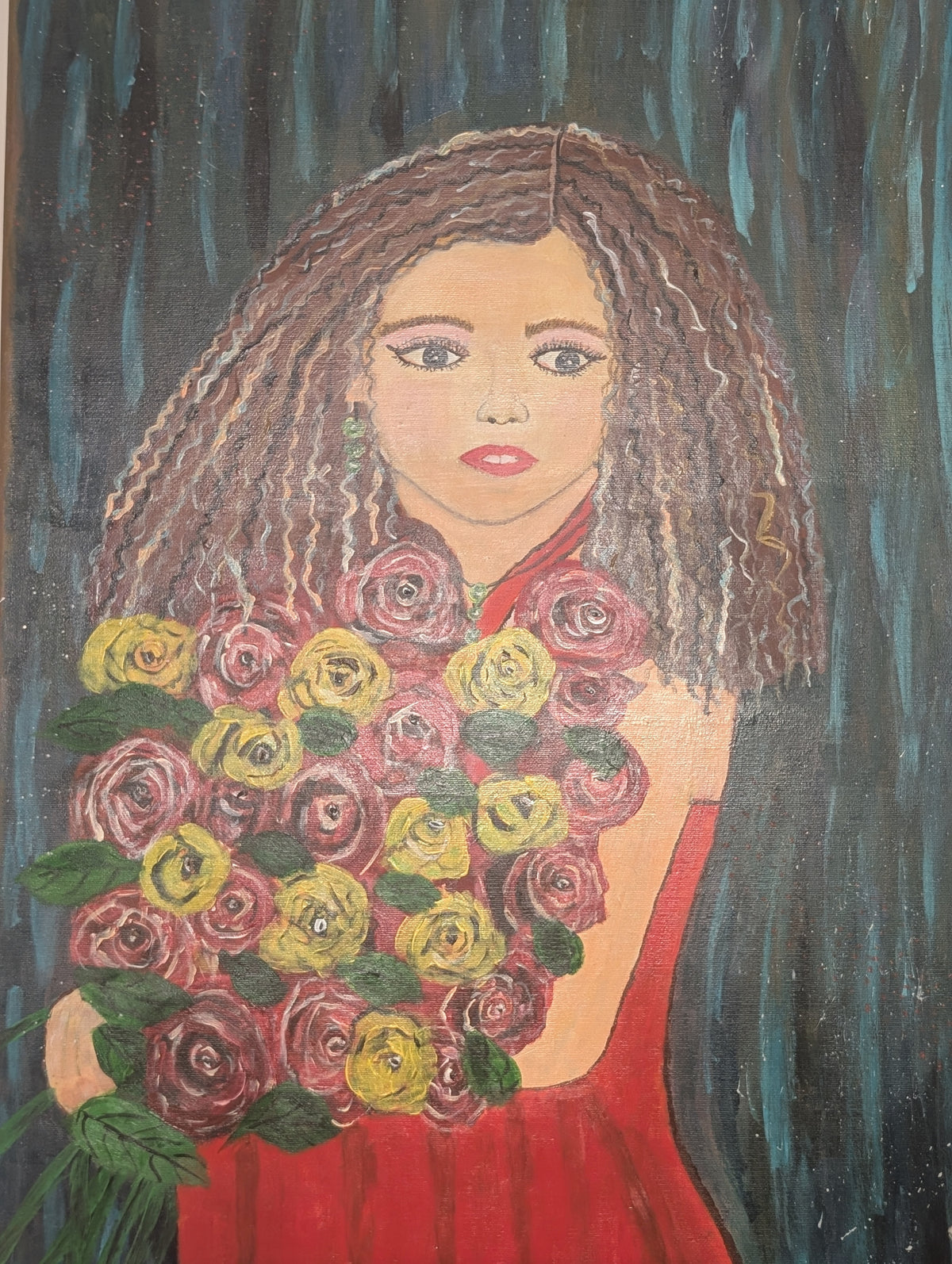 Waiting for an Invitation | Original Acrylic Portrait Painting